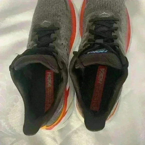 Hoka One One Clifton 8 for Men Anthracite/Castle Rock Running Shoes size 8D - Picture 5 of 11